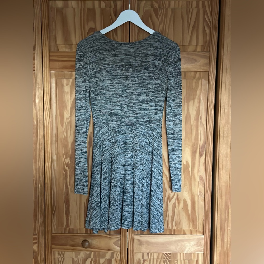 Gray Knit Mini Dress - Picture 2 of 2